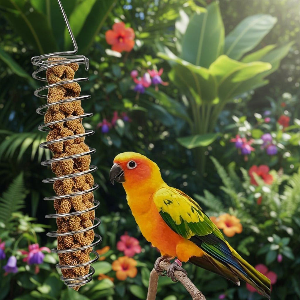 ApexSteel Parrot Food Dispenser: Durable Stainless Steel for Long-Term Use