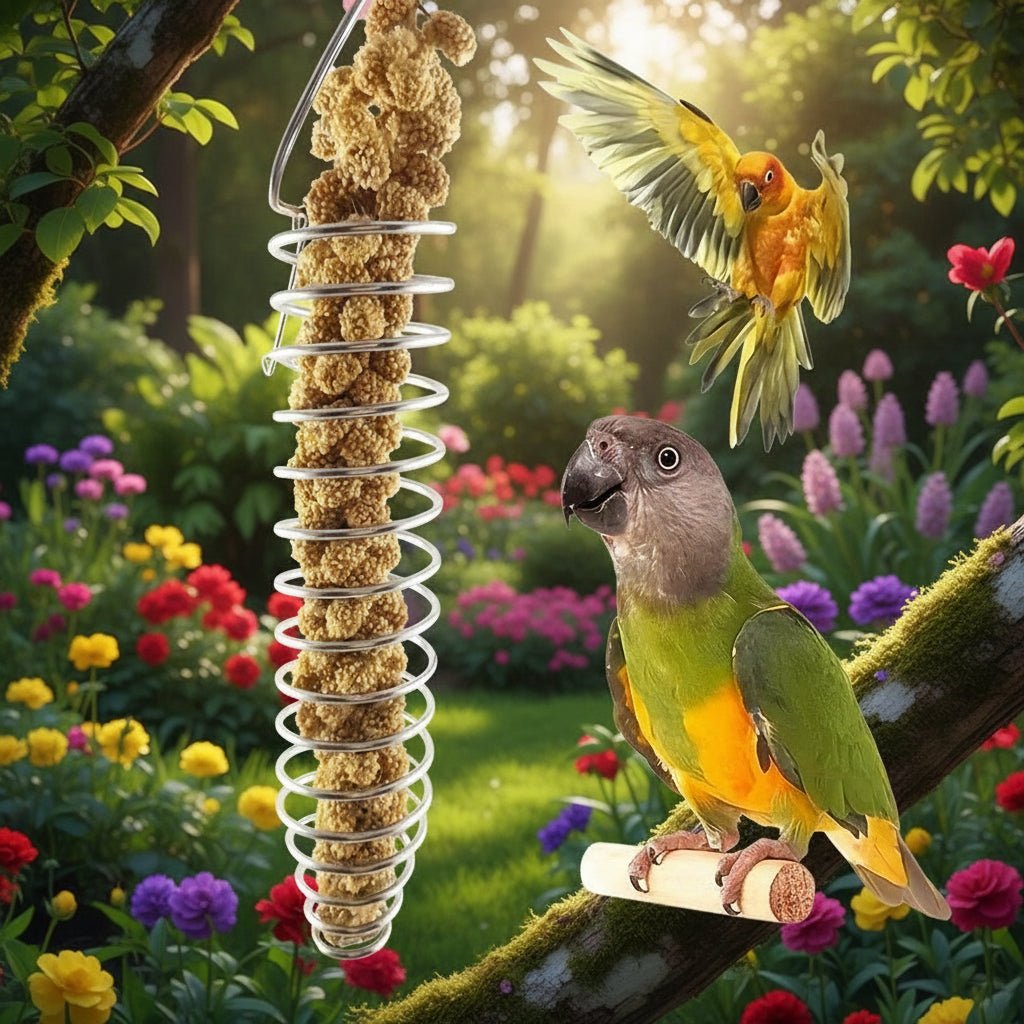 ApexSteel Parrot Food Dispenser: Durable Stainless Steel for Long-Term Use