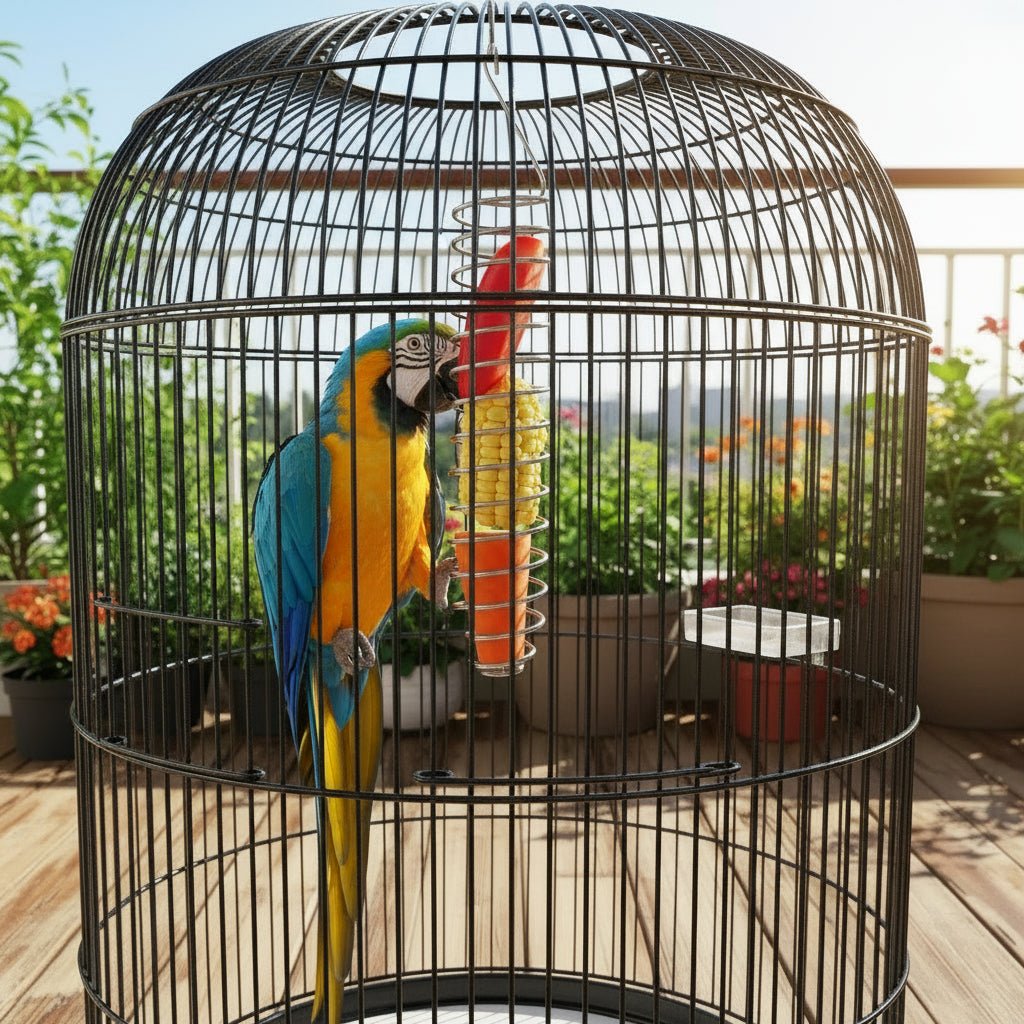 ApexSteel Parrot Food Dispenser: Durable Stainless Steel for Long-Term Use