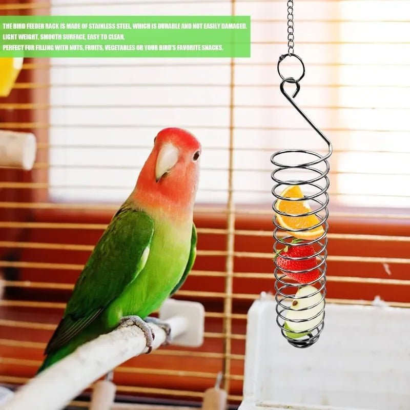 ApexSteel Parrot Food Dispenser: Durable Stainless Steel for Long-Term Use