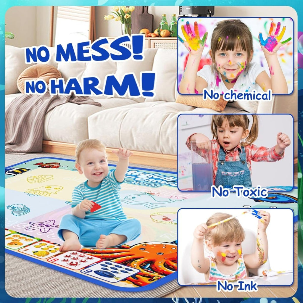 AquaCanvas Clean Water Painting Mat 100 x 80 cm For Children