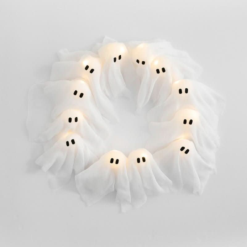 PhantomGlow LED věnec: Strašidelná halloweenová magie pro atmosférickou dekoraci