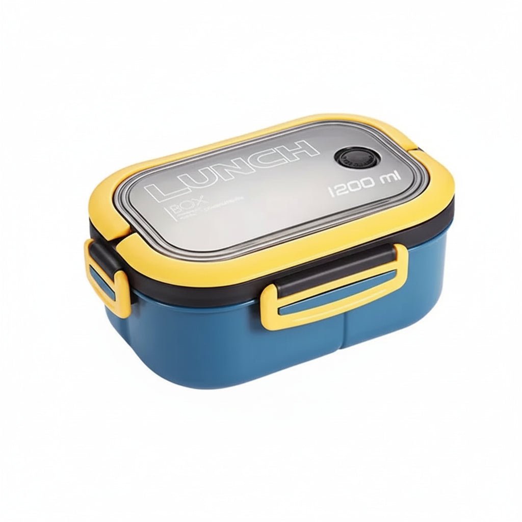 DuoBento Two-Tier Lunch Box With Cutlery For Daily Use