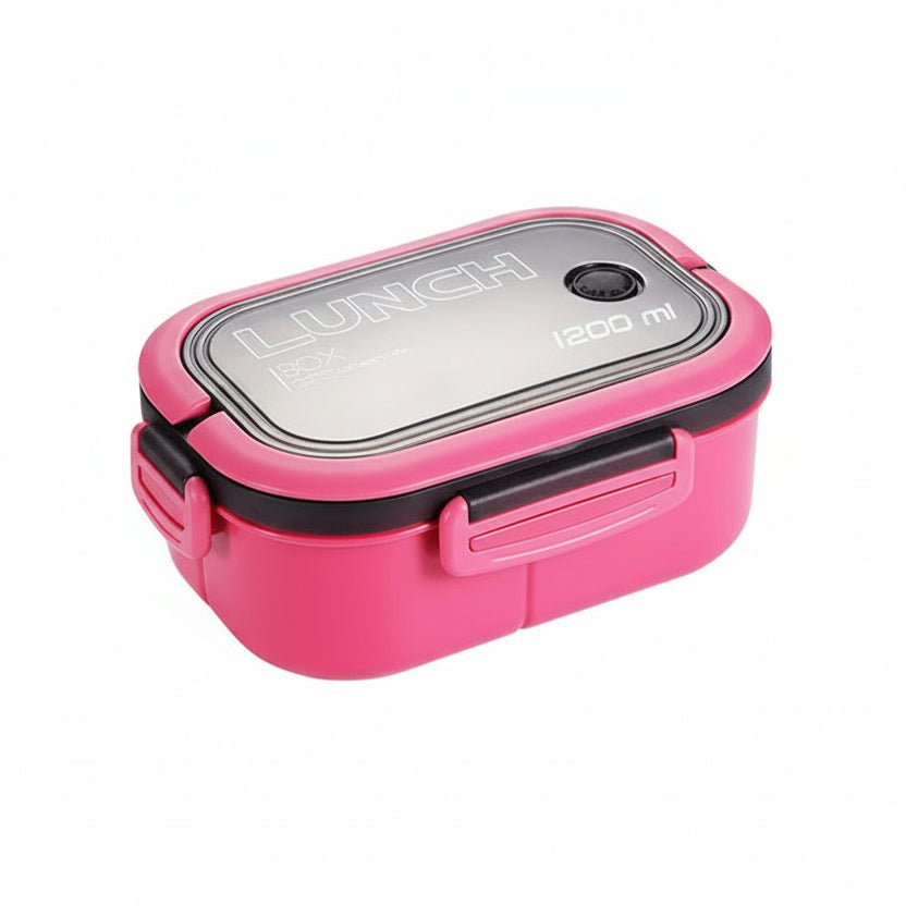 DuoBento Two-Tier Lunch Box With Cutlery For Daily Use
