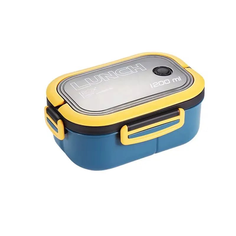 DuoBento Two-Tier Lunch Box With Cutlery For Daily Use