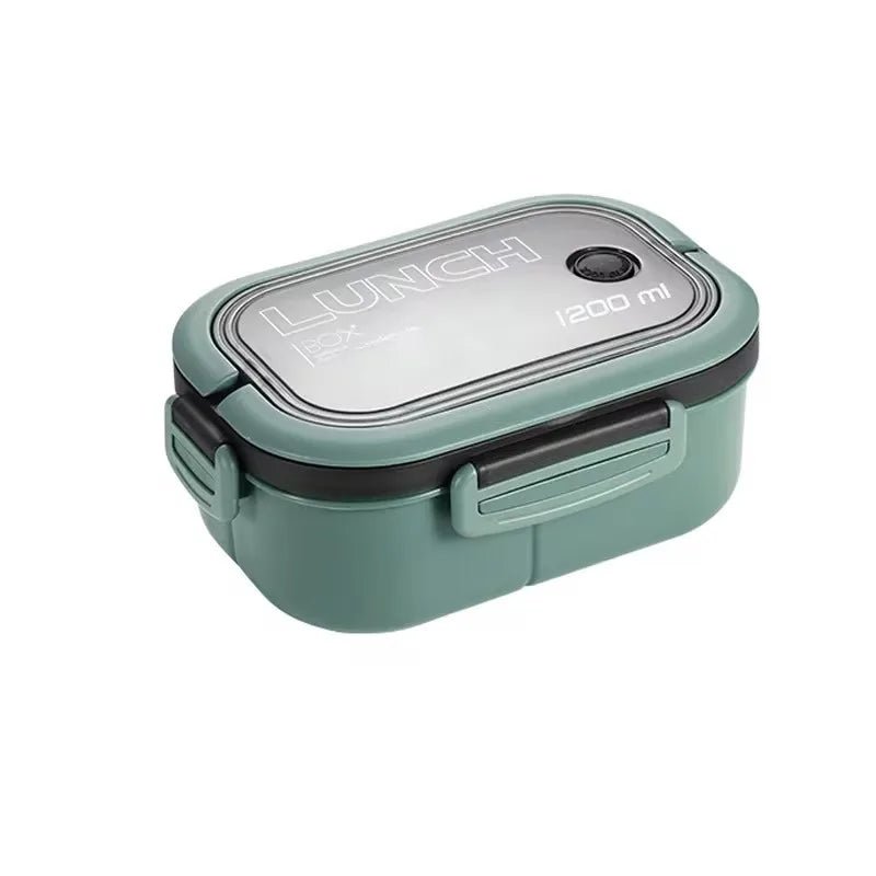 DuoBento Two-Tier Lunch Box With Cutlery For Daily Use