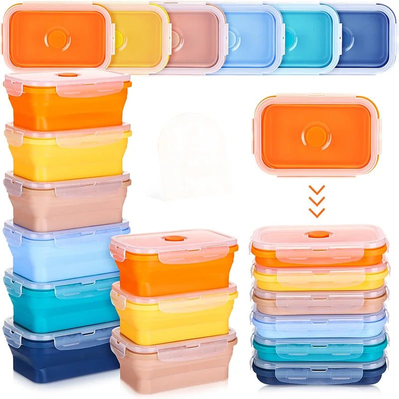 FlexiNest Foldable Silicone Food Storage Containers
