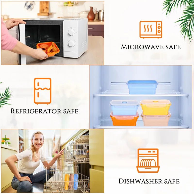 FlexiNest Foldable Silicone Food Storage Containers