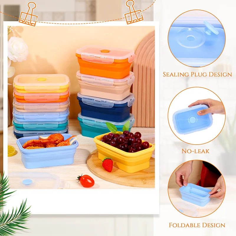 FlexiNest Foldable Silicone Food Storage Containers