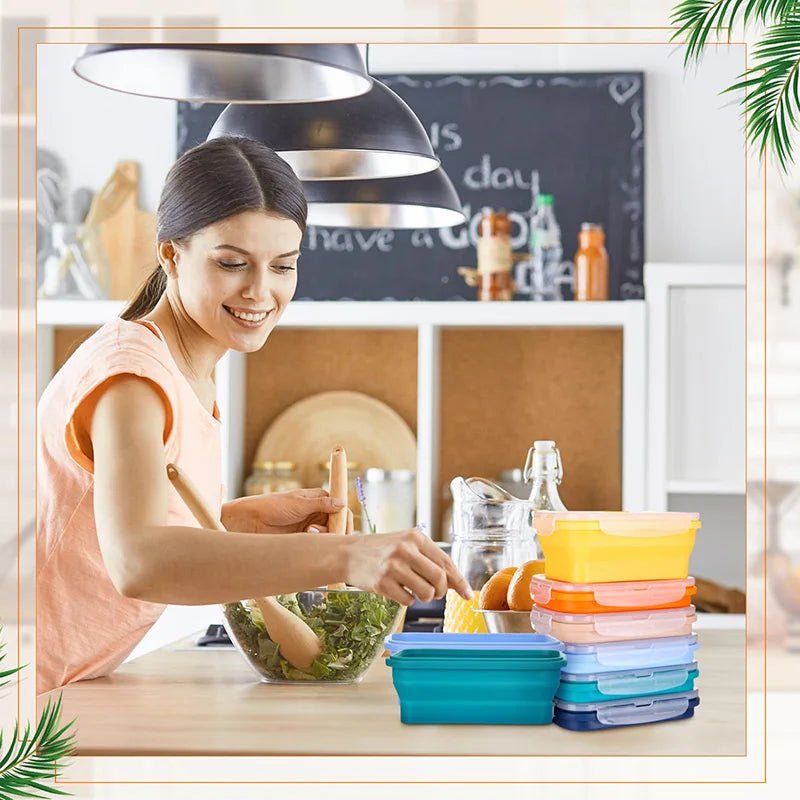 FlexiNest Foldable Silicone Food Storage Containers