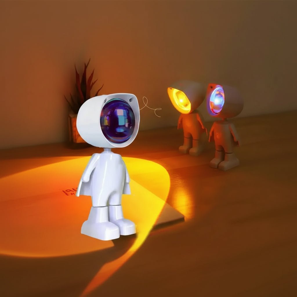 NebulaSphere Astronaut Robot Rainbow Lamp With Rechargeable Mood Lighting