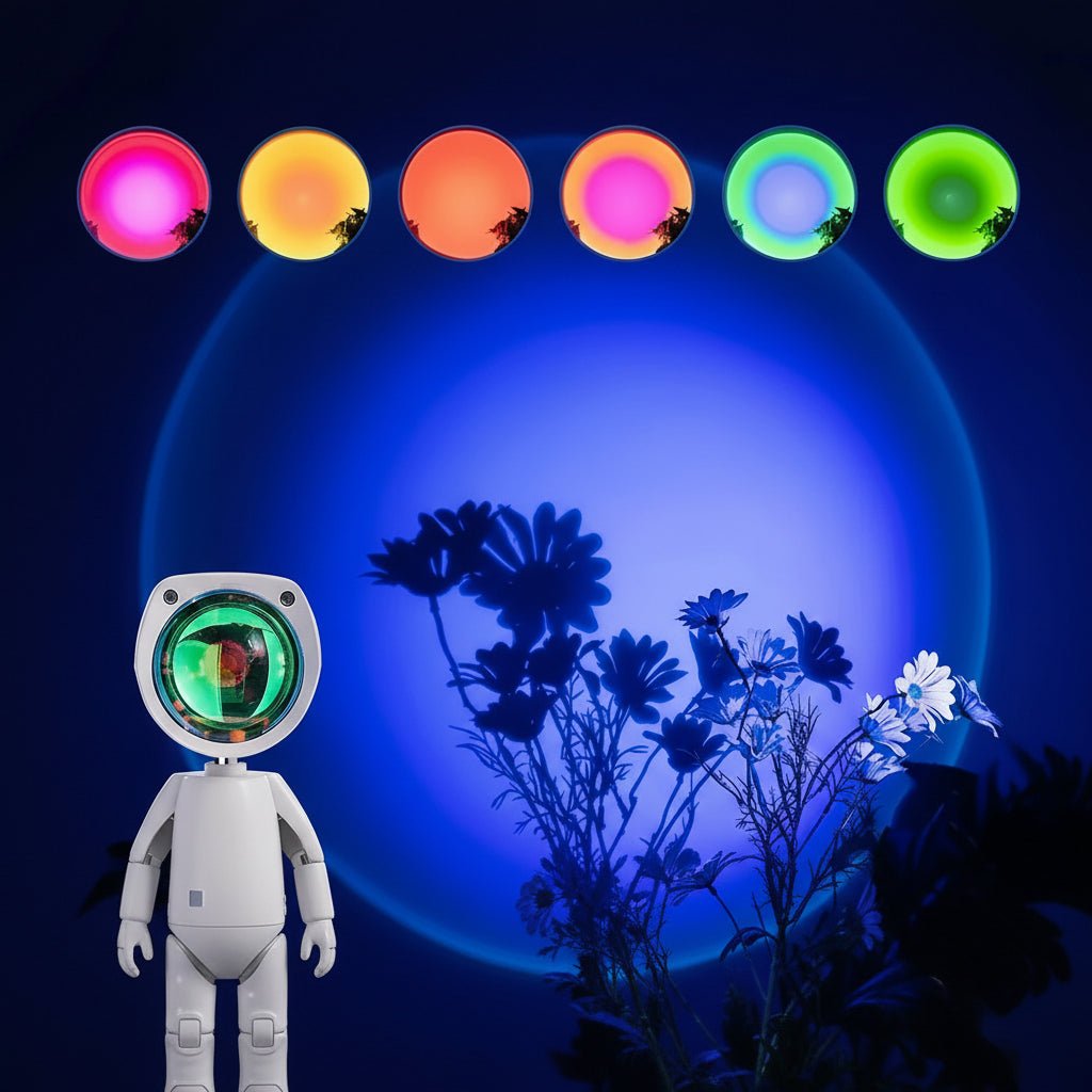 NebulaSphere Astronaut Robot Rainbow Lamp With Rechargeable Mood Lighting