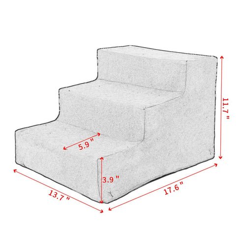 CoveStep Mini Portable 3 Step Dog Staircase For Small Pets