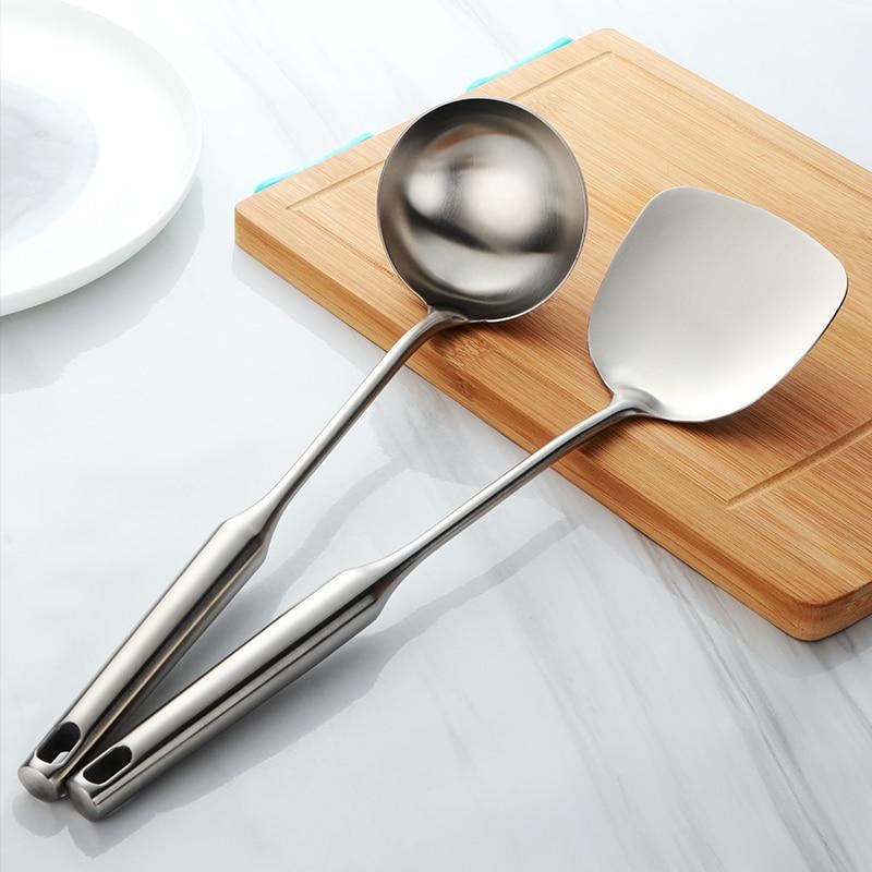 SteelFlow Pro Stainless Steel Turner and Ladle Set for Precise Cooking Movements
