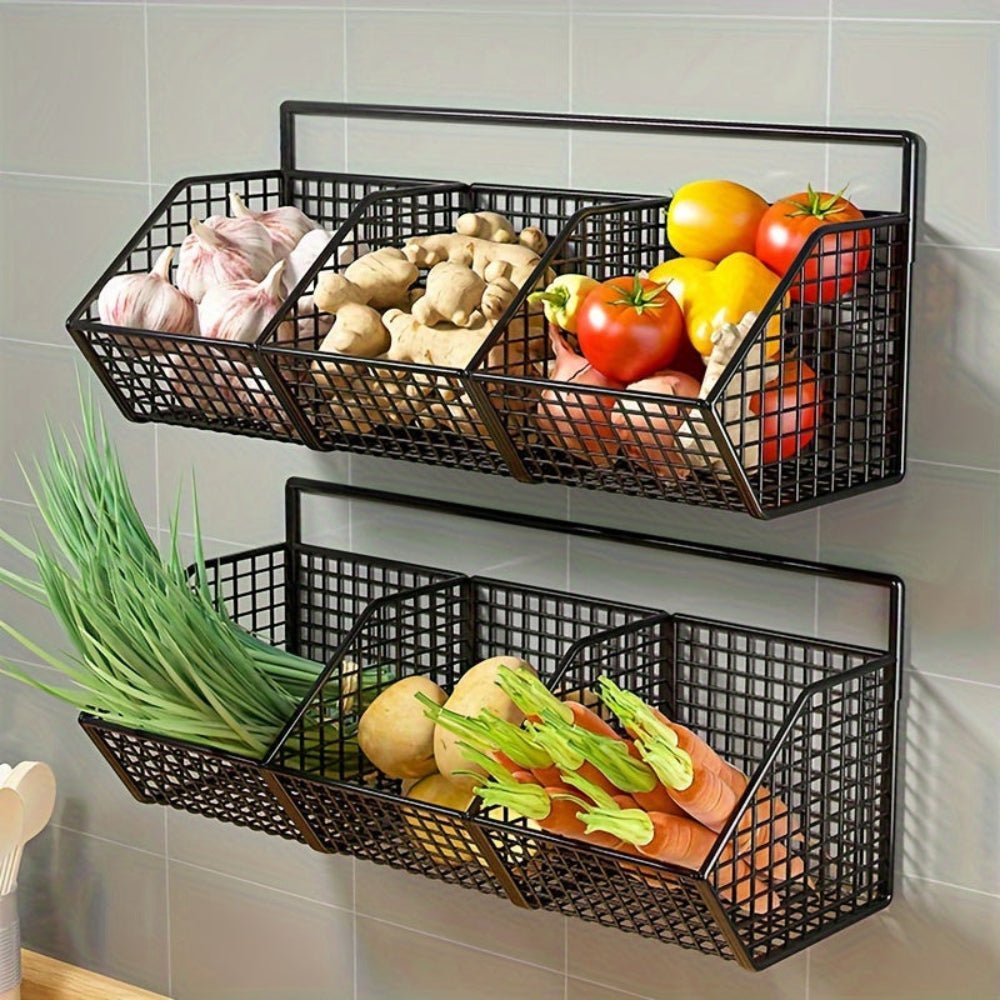 AeroWall Wire Basket Stainless Steel Wall Mount For Smart Organization