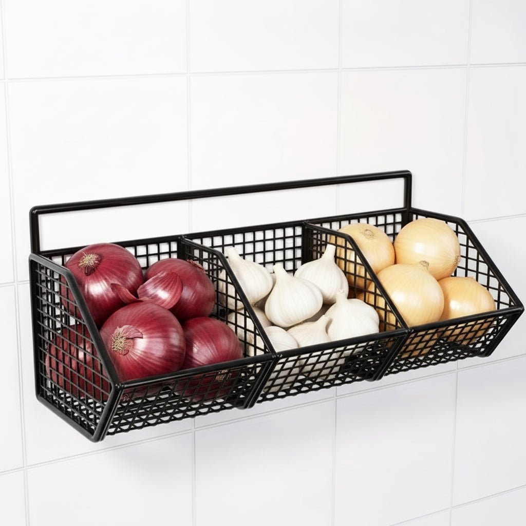 AeroWall Wire Basket Stainless Steel Wall Mount For Smart Organization