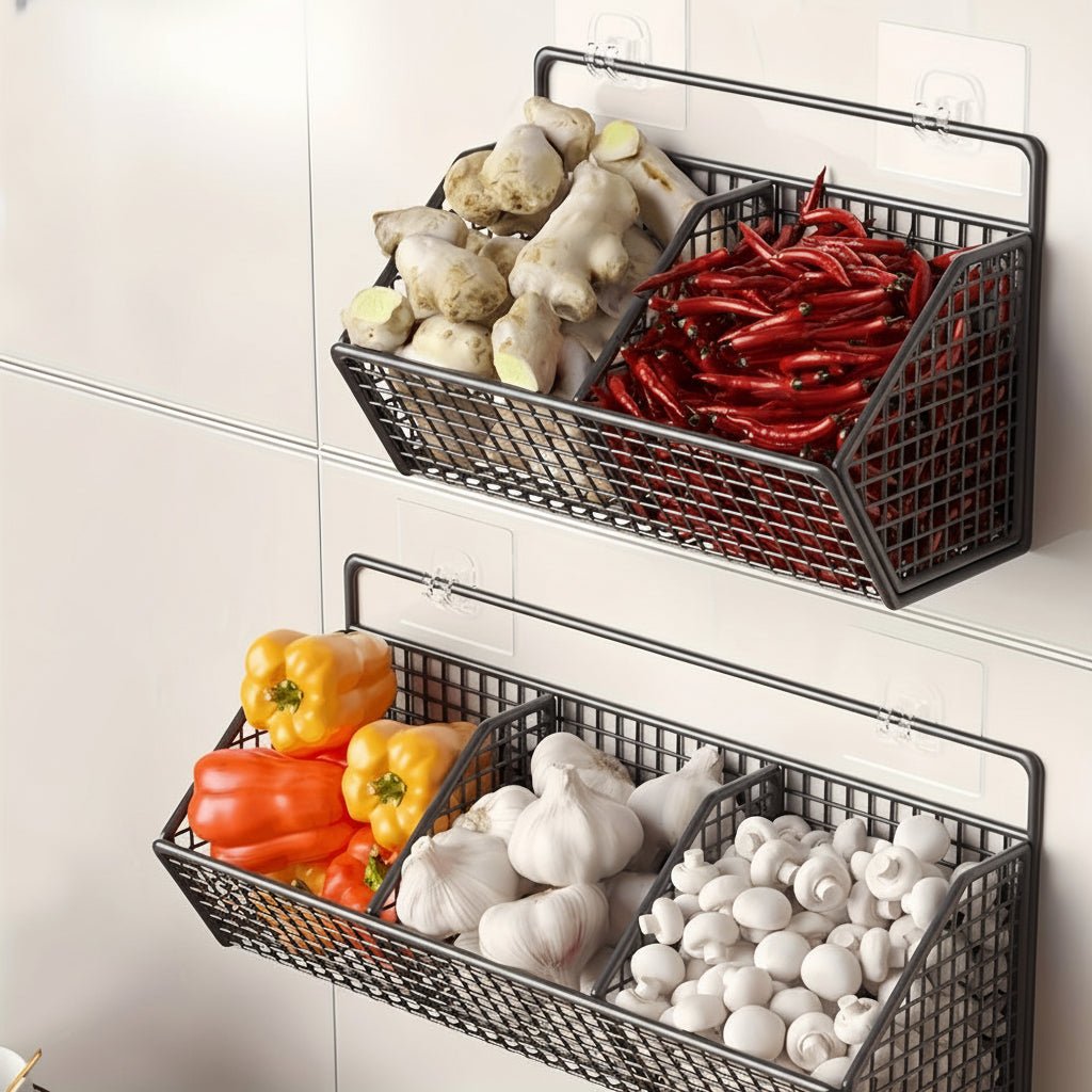 AeroWall Wire Basket Stainless Steel Wall Mount For Smart Organization