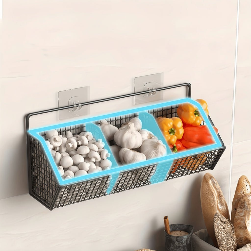AeroWall Wire Basket Stainless Steel Wall Mount For Smart Organization