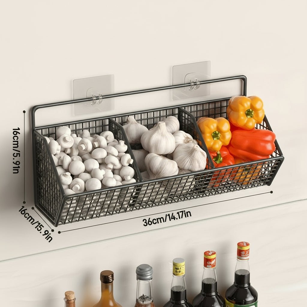 AeroWall Wire Basket Stainless Steel Wall Mount For Smart Organization