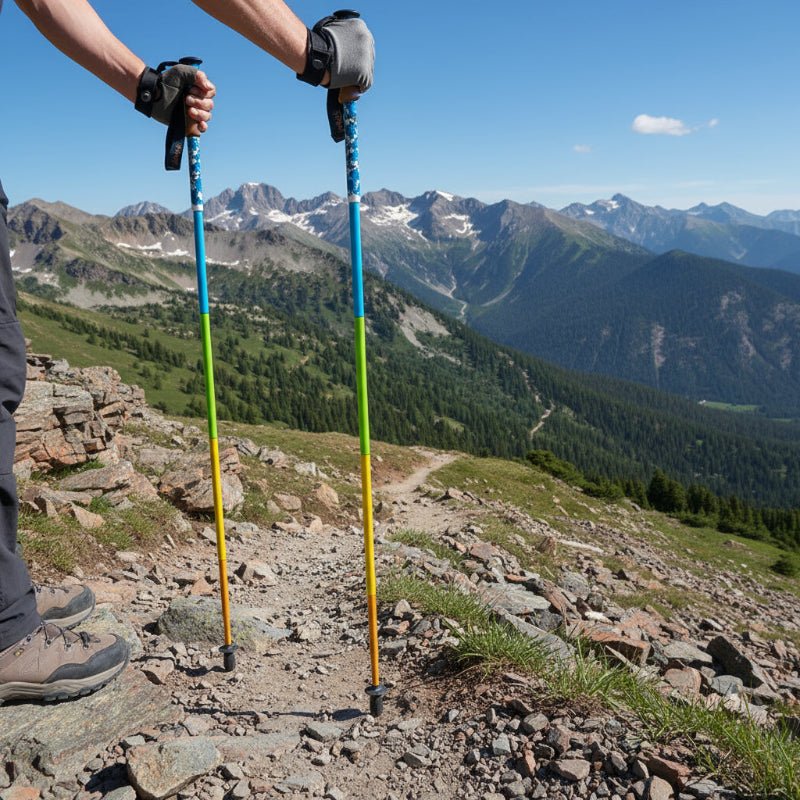 TrailStride Ultra Light Carbon Fiber Hiking Poles For Any Terrain