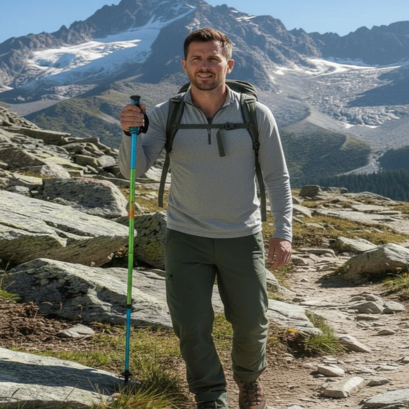 TrailStride Ultra Light Carbon Fiber Hiking Poles For Any Terrain