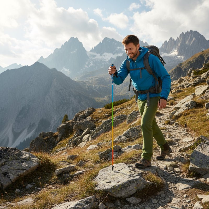 TrailStride Ultra Light Carbon Fiber Hiking Poles For Any Terrain