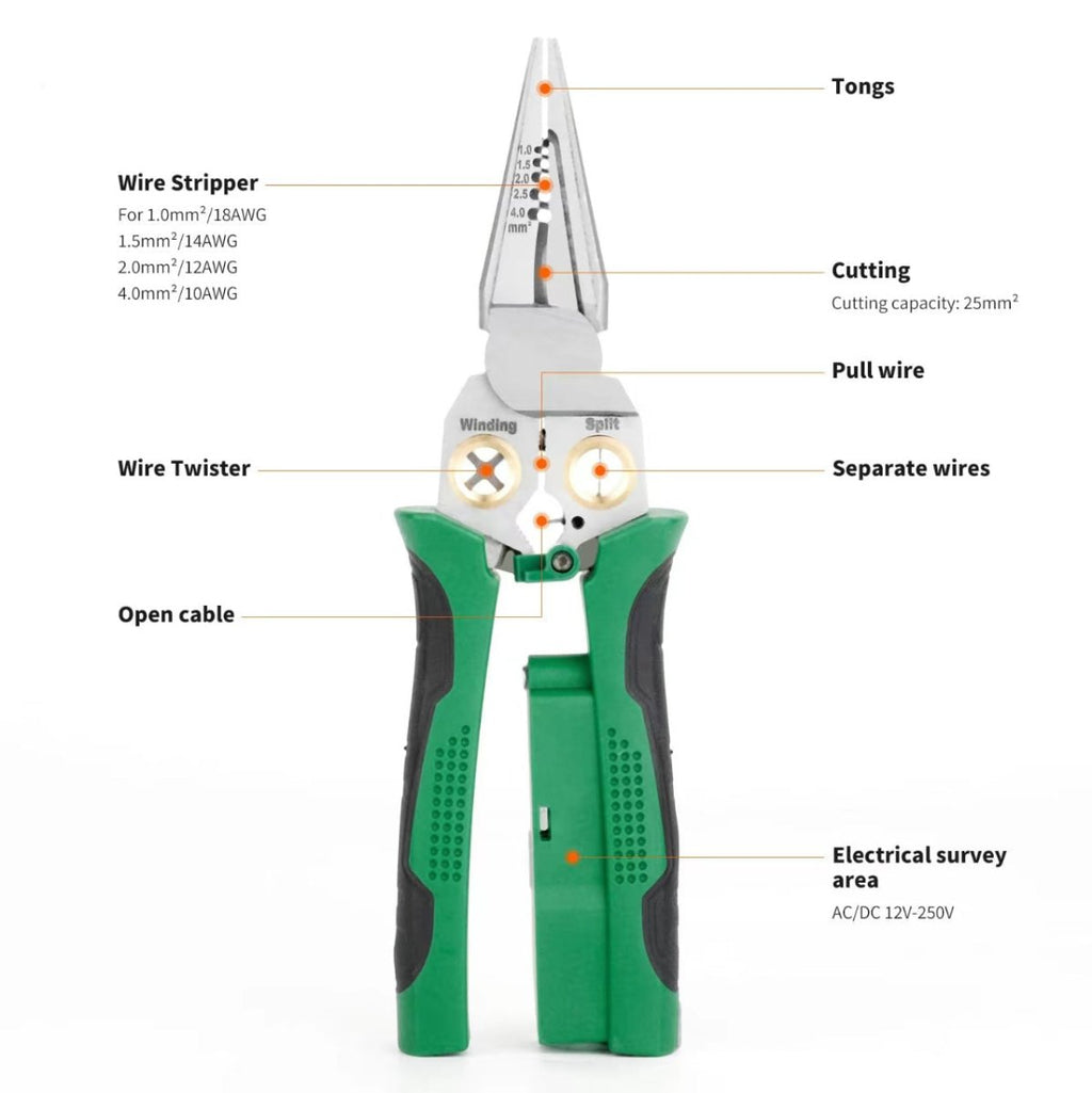 VoltEdge 8-In-1 Precision Electric Cable Tool For Safe Wiring