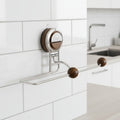 FlexGrip Drill Free Stainless Steel Kitchen Paper Towel Holder With Reusable Suction