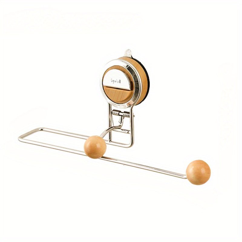 FlexGrip Drill Free Stainless Steel Kitchen Paper Towel Holder With Reusable Suction