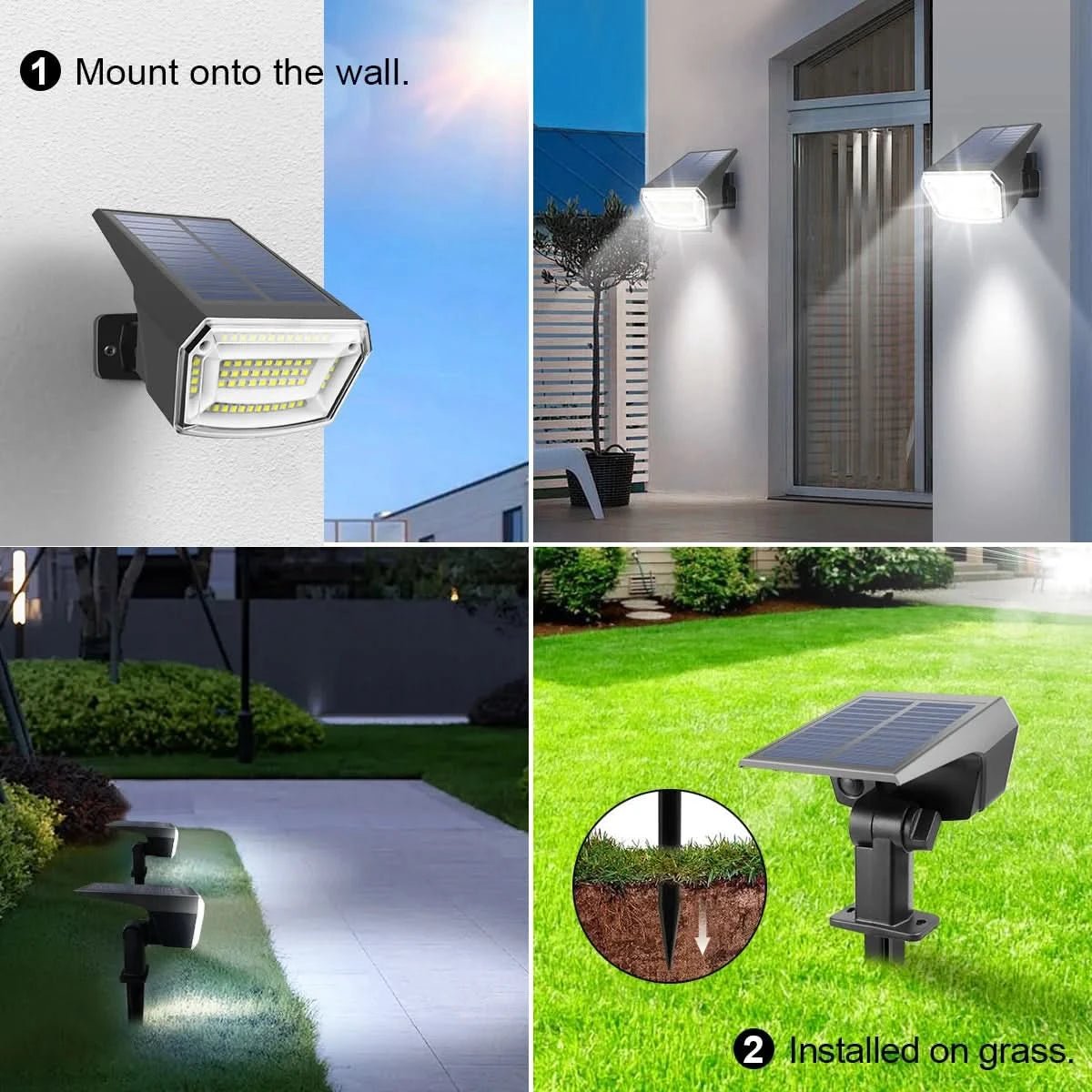 LumenPeak Solar LED Floodlight With Long-Lasting Battery