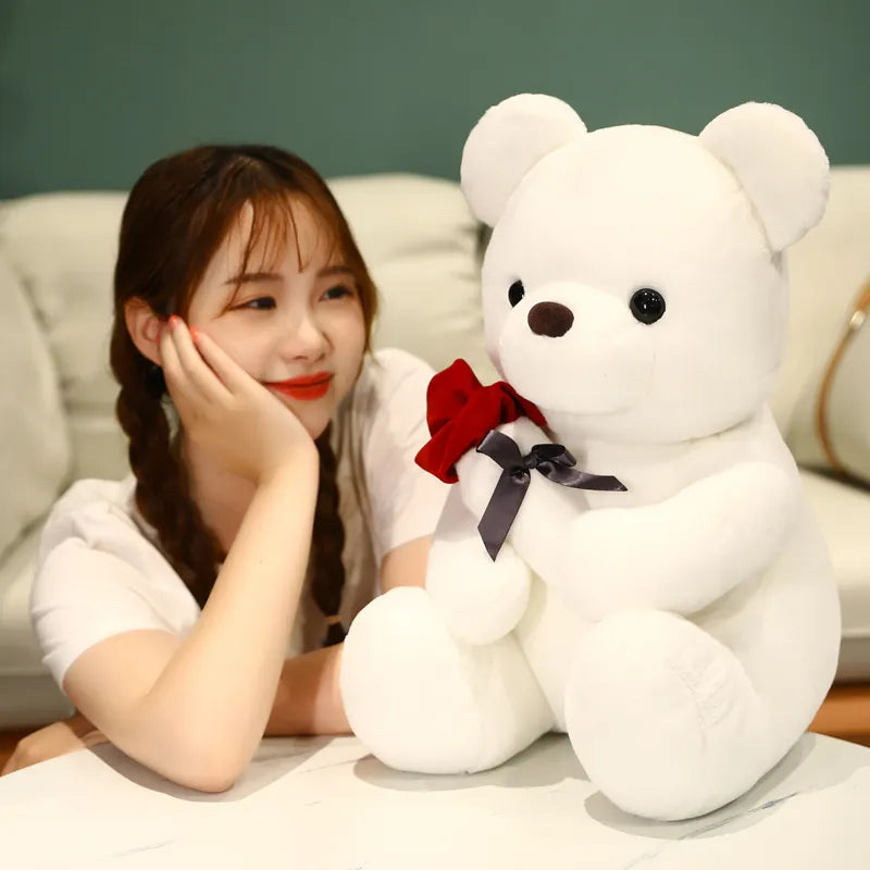 Teddy Rose Plush Bear With Rose Romantic Valentine's Day Gift