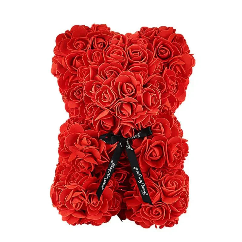 Eternal Rose Bear Handmade Rose Teddy With Preserved Blooms