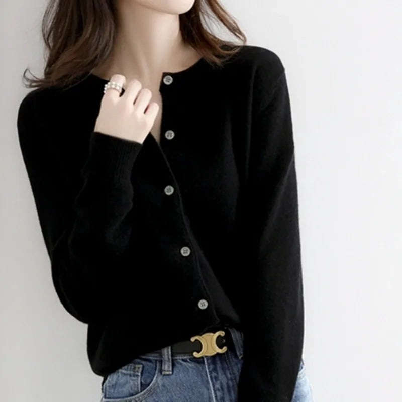 Alicia Cashmere Cardigan For Spring And Autumn Knitwear