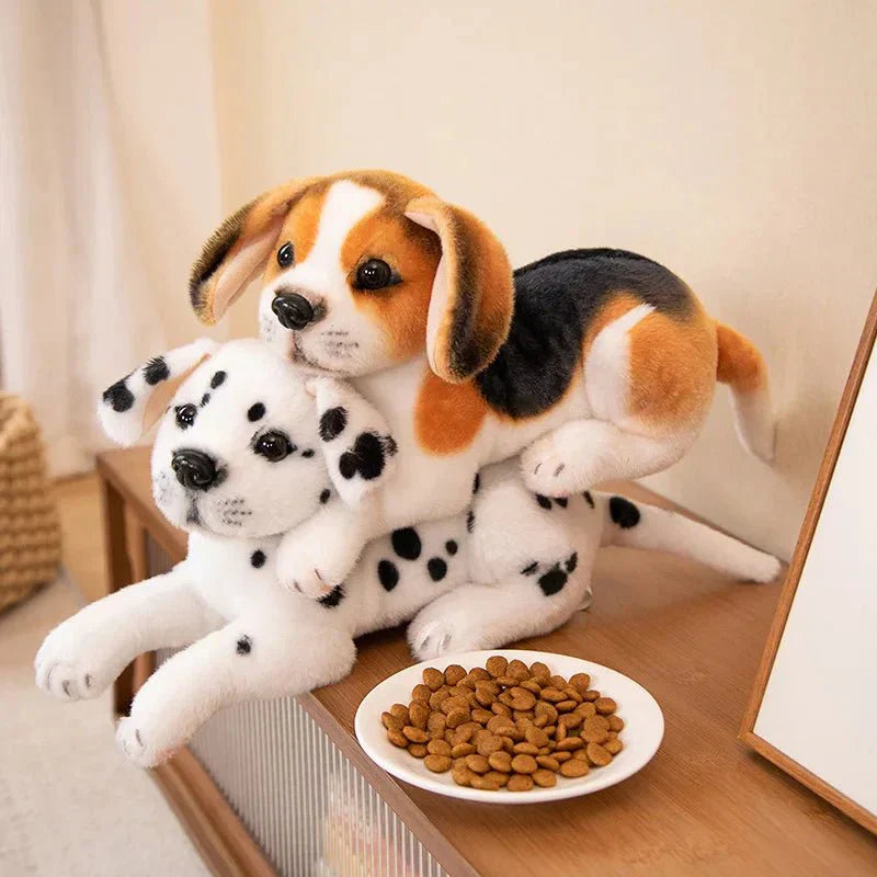 Dalmo Peluche Realistico Dalmata con Imbottitura in Cotone PP per Bambini e Decorazione Casa