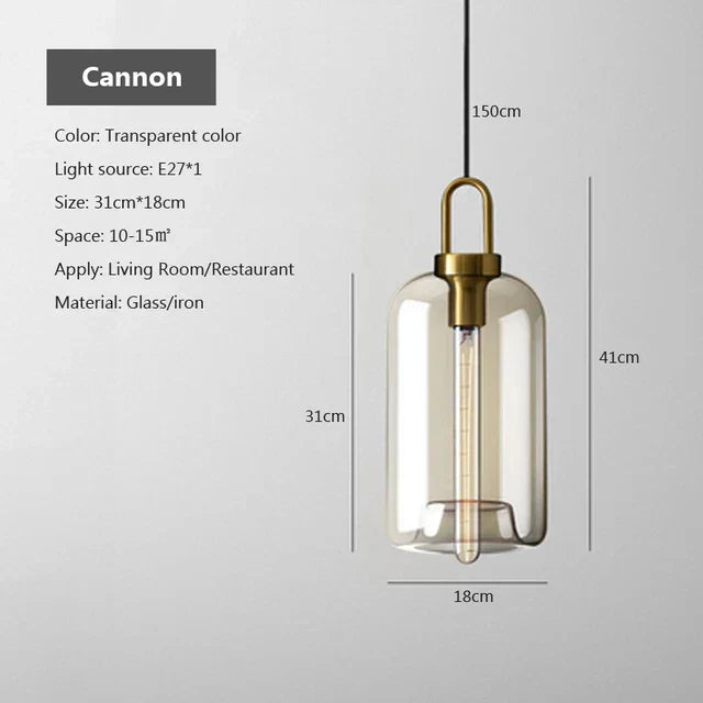 Suspension Industrielle en Verre pour Intérieurs Modernes et Salons