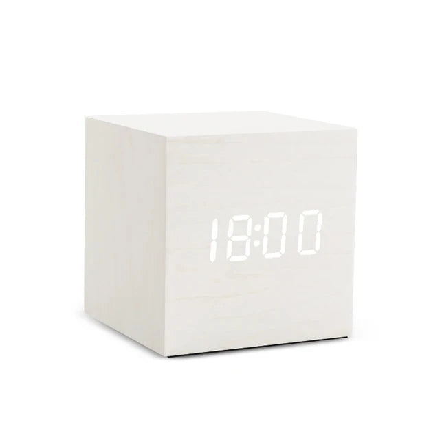 TempTune LED Alarm Clock With Temperature Display And Wooden Look