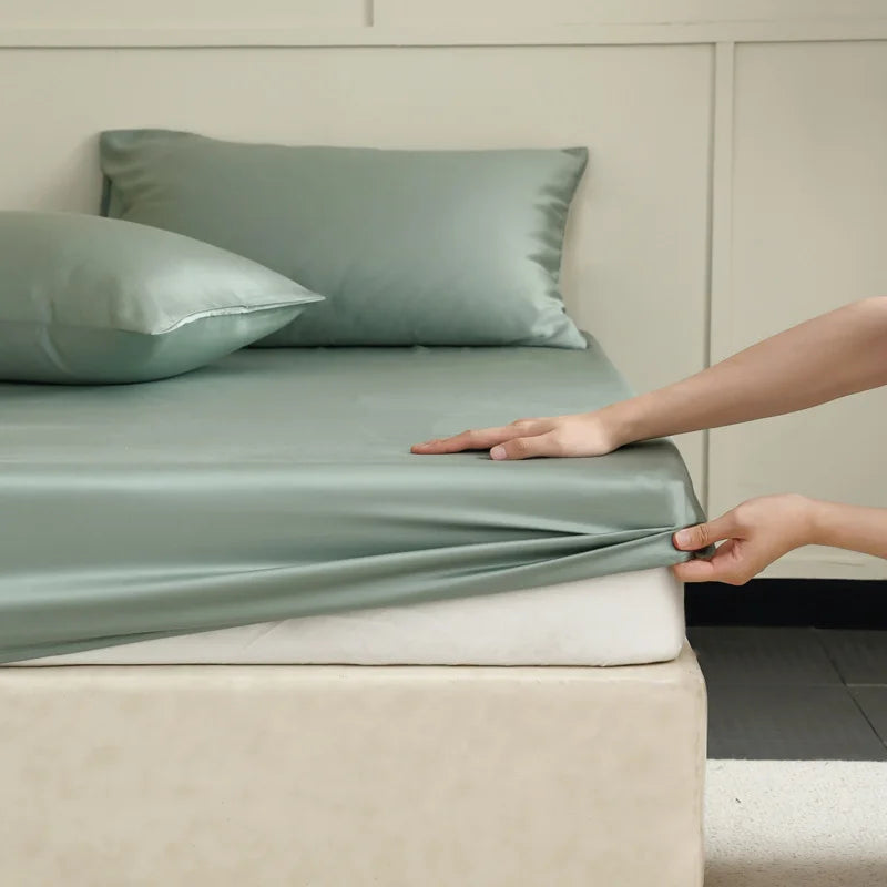 Royal Silk Fitted Sheet Made From Luxurious Mulberry Silk For Smooth Sleep
