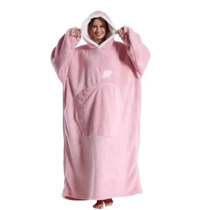 Felpa con Cappuccio Oversize in Pile Morbido per Massimo Comfort e Relax