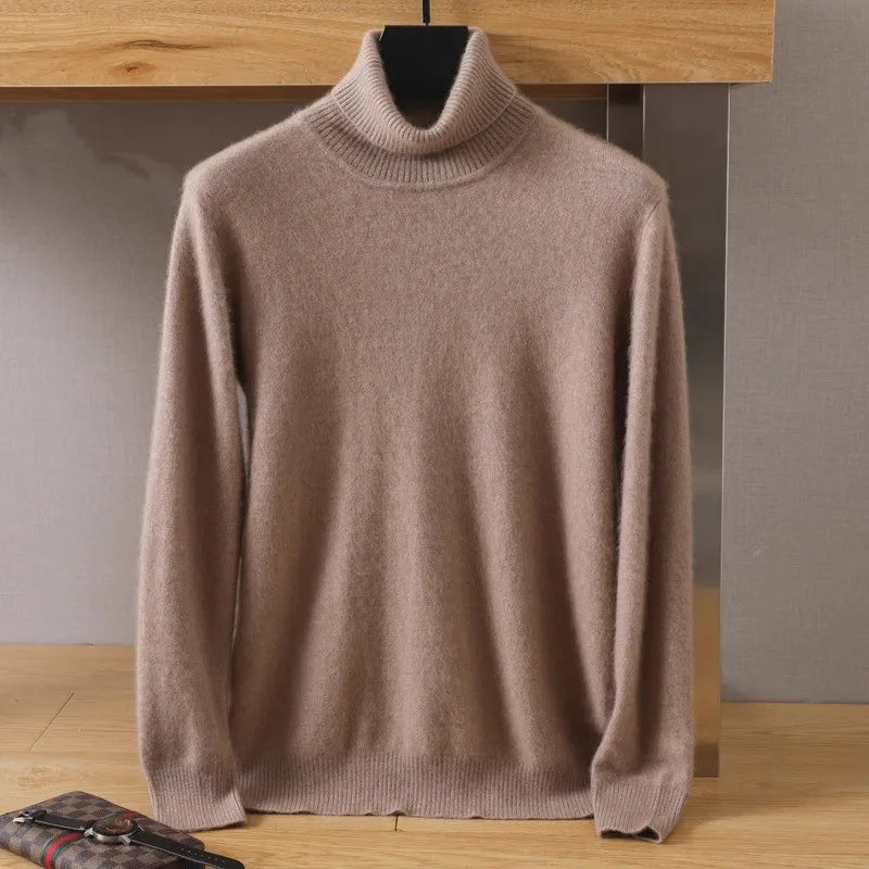 Japanese Knit Men's Velvet Cashmere Sweater, 100% Pure Cashmere