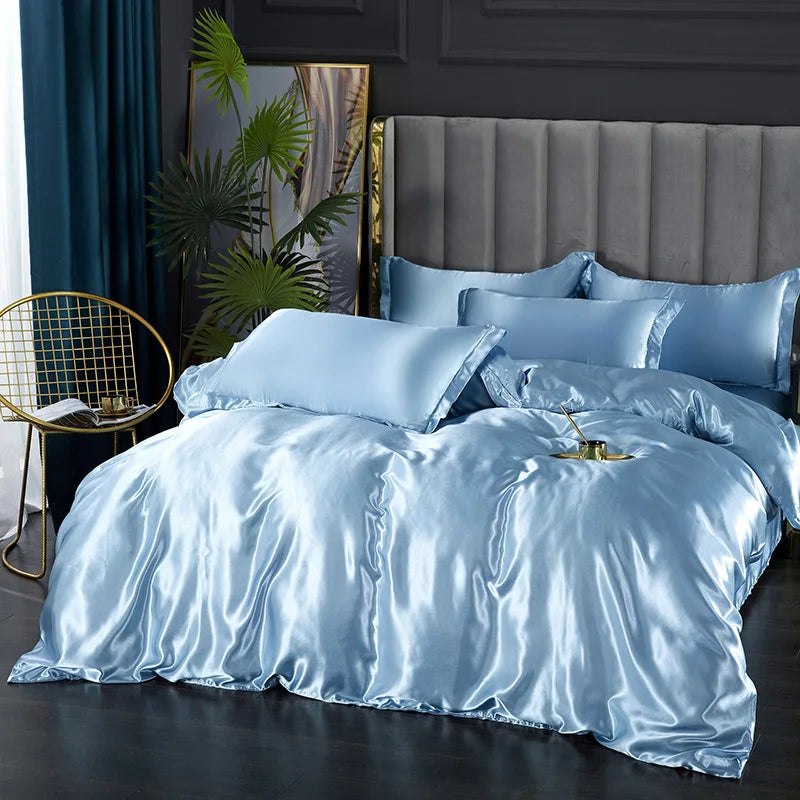 Premium Silk Bedding Set Exuding Luxury And Timeless Elegance
