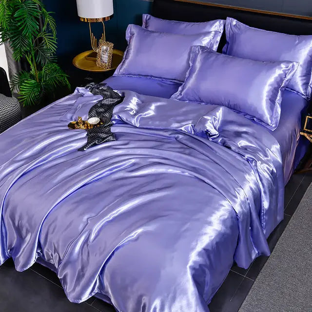 Lunara Satin Dynebetræk Fra Elegant Luksus Sengetøjsserie