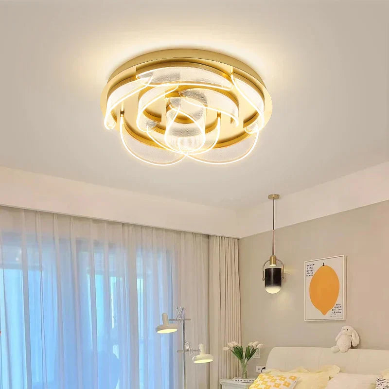 AuroraPetal Nordic Ceiling Chandelier Minimalist Glow