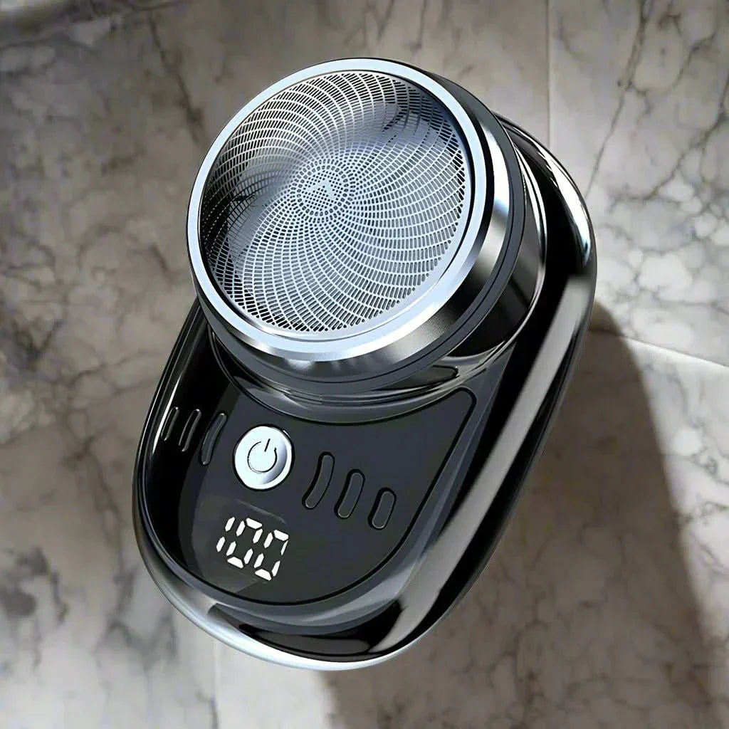 NovaEdge Mini Barbermaskine - Kompakt USB Rejsebarbermaskine med Digital Batteriindikator