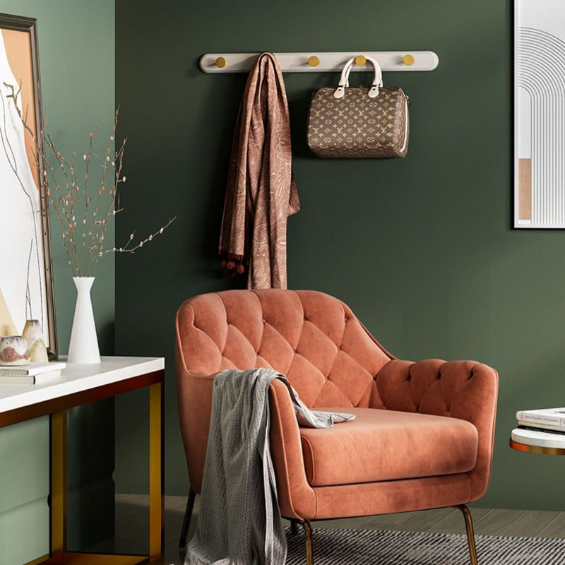Porte-manteau mural vintage taupe élégant avec crochets pour couloirs