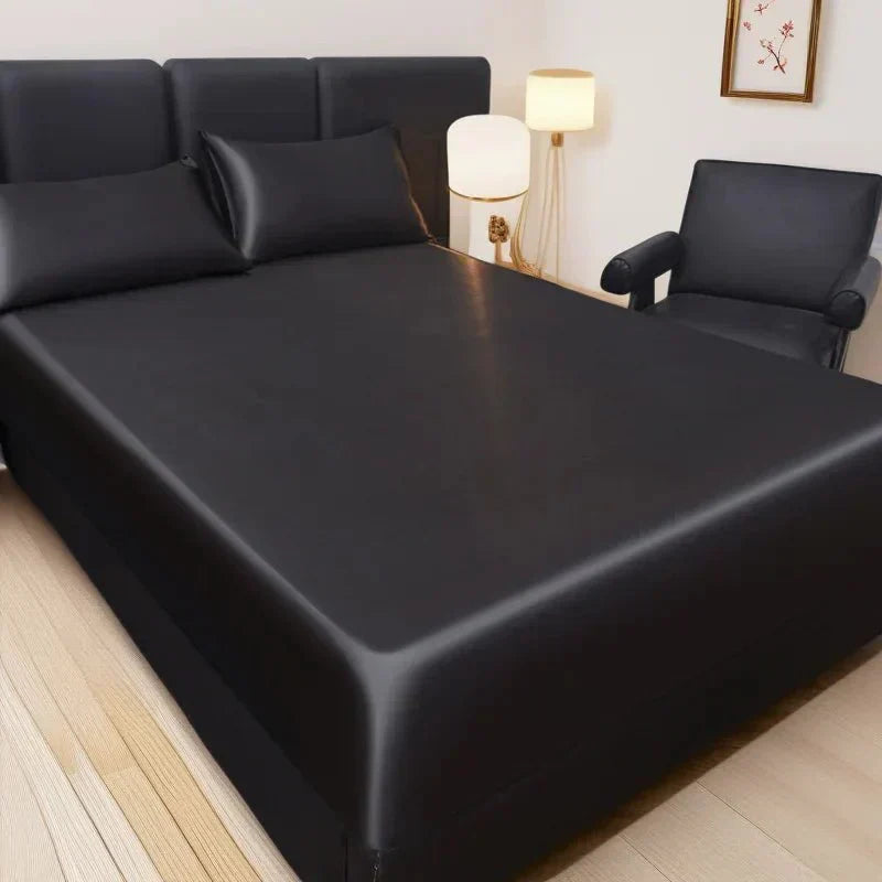 AeroLuxe chladivý saténový prostěradlo na matraci pro prodyšné pohodlí v jednolůžkovém rozměru