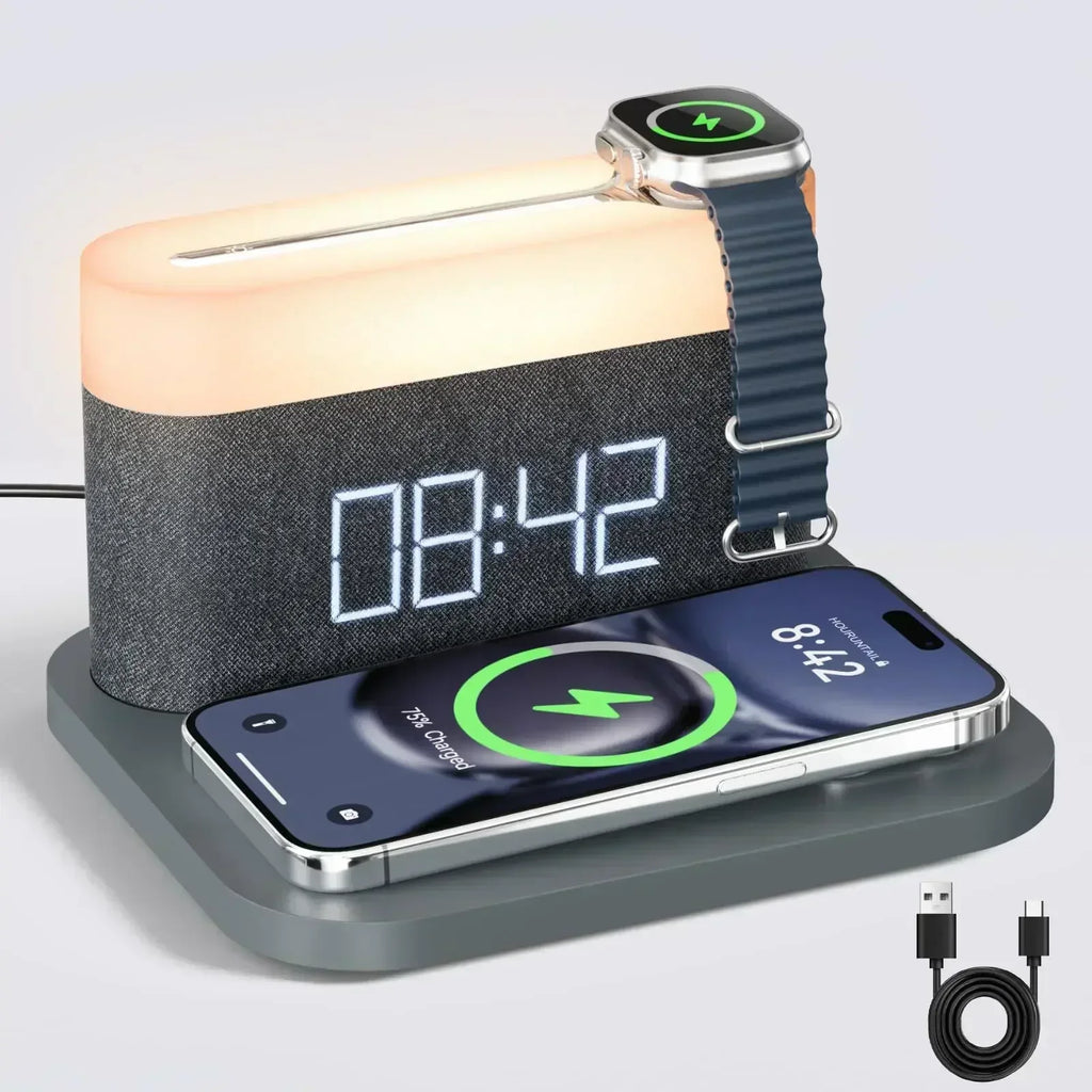 Lunara 15W Wireless Charger With Night Light For iPhone And Samsung