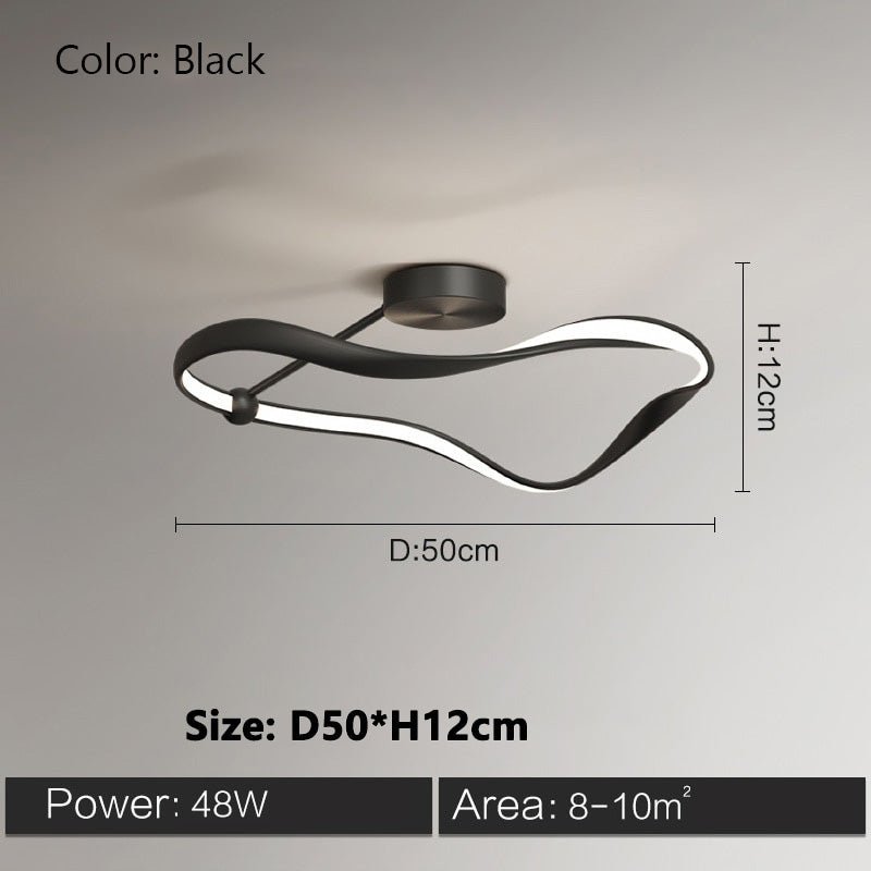 Absztrakt Minimalista LED Mennyezeti Lámpa Távirányítós Fényerőszabályzóval