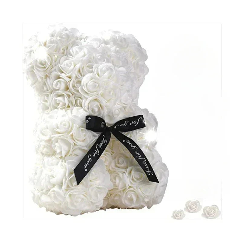 Eternal Rose Bear Handmade Rose Teddy With Preserved Blooms