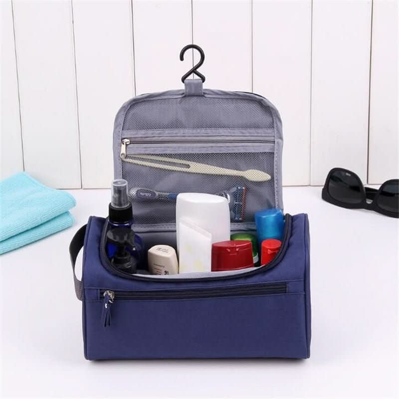 VoyageMate Compact Toiletry Bag With Hook and Water-Repellent Design