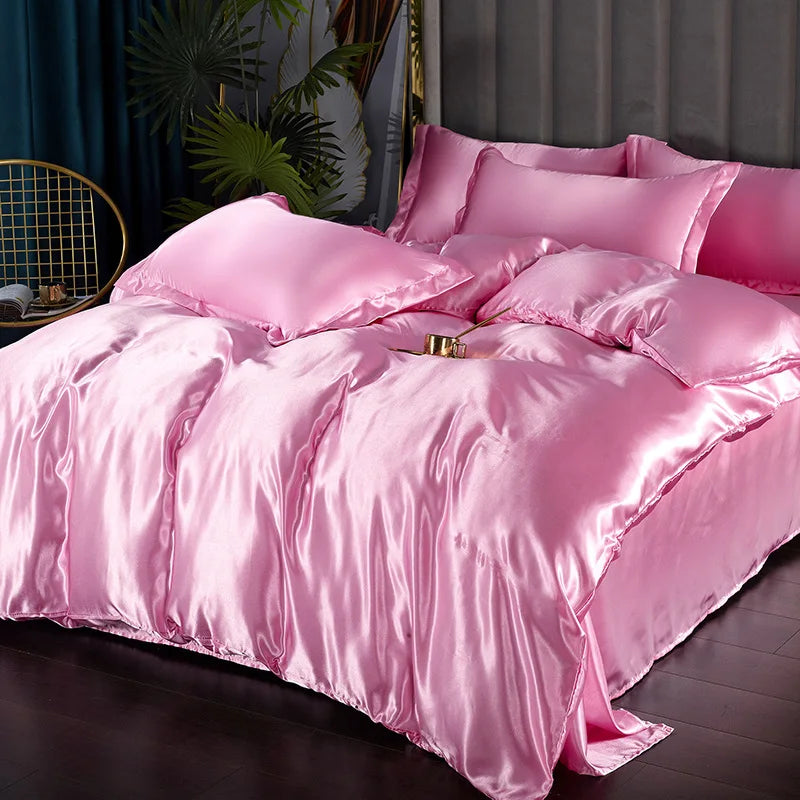 Premium Silk Bedding Set Exuding Luxury And Timeless Elegance